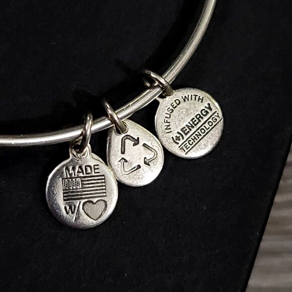 Alex and Ani Letter J Initial Charm Bracelet - Picture 4 of 8